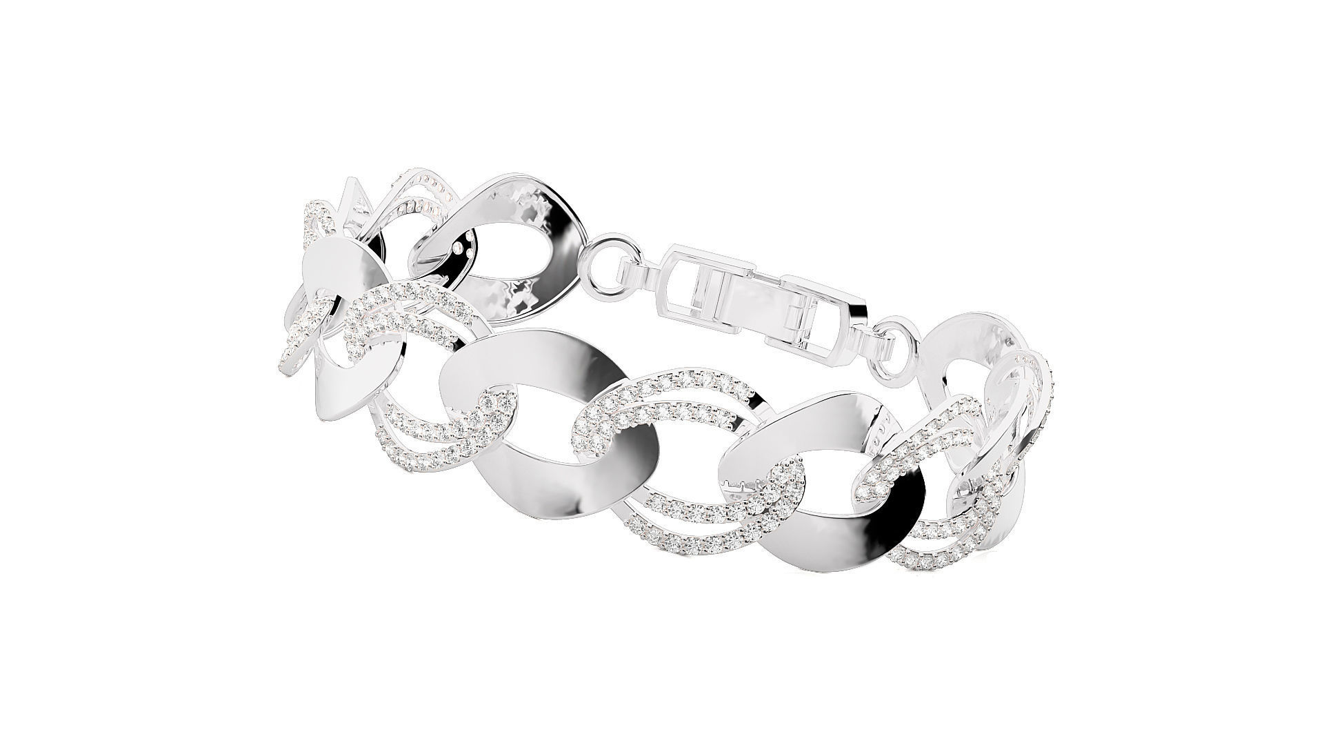 Diamond Bracelet 3D print model  3D print model_7