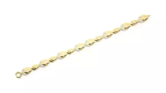 Diamond Bracelet 3D print model 