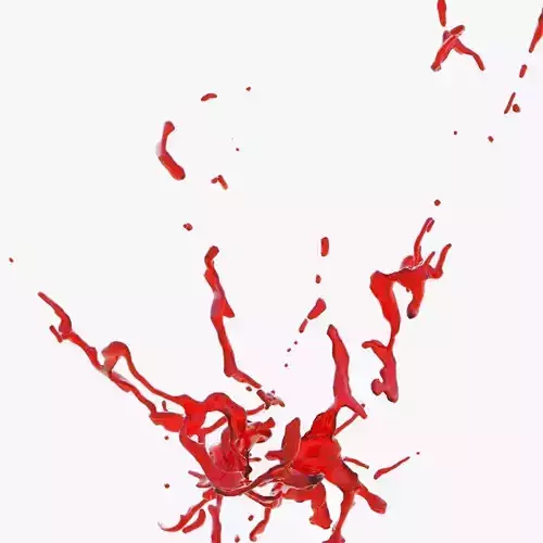 Animated Blood Splash SlowMo 16 3D model