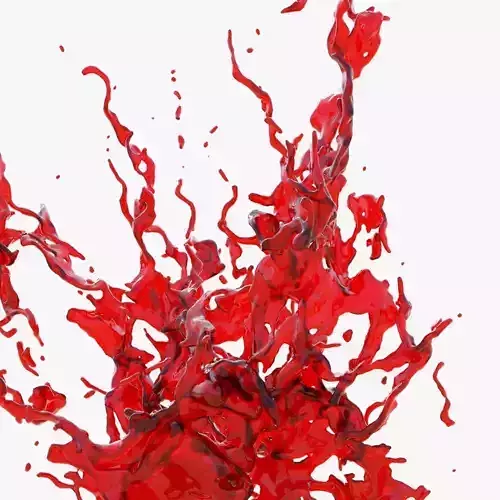 Animated Blood Splash SlowMo 13 3D model