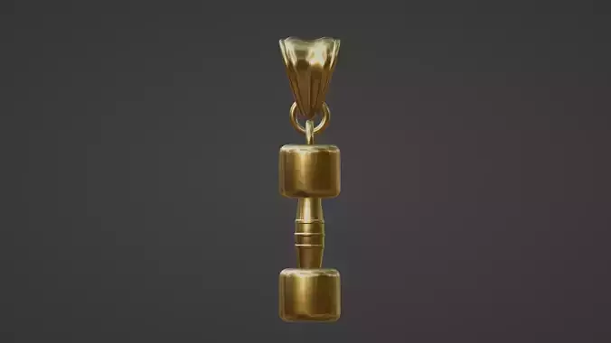 dumbbell weight pendant w large bail 