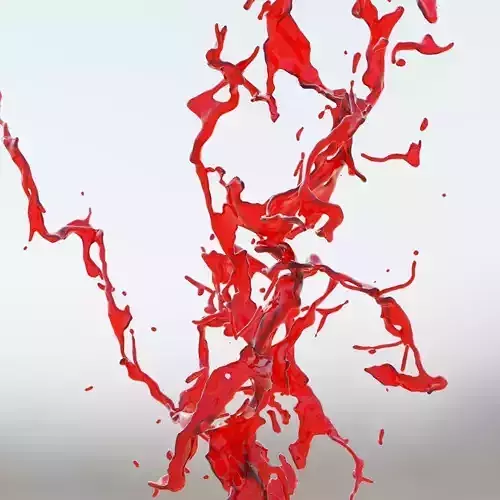 Animated Blood Splash SlowMo 12 3D model