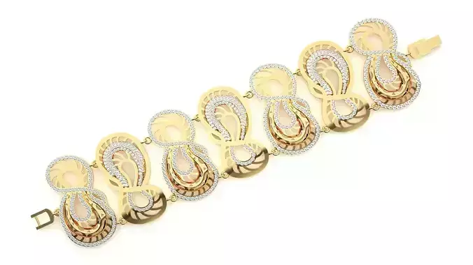 Diamond Bracelet 3D print model 