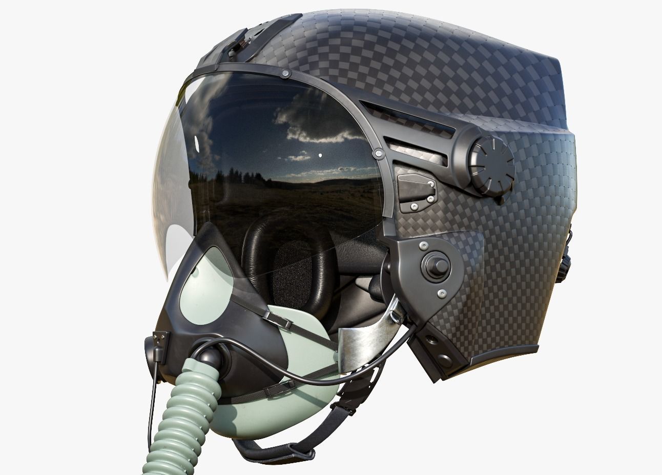AV 2 NGFWH LIFT Airborne Pilot Helmet 3D model_2