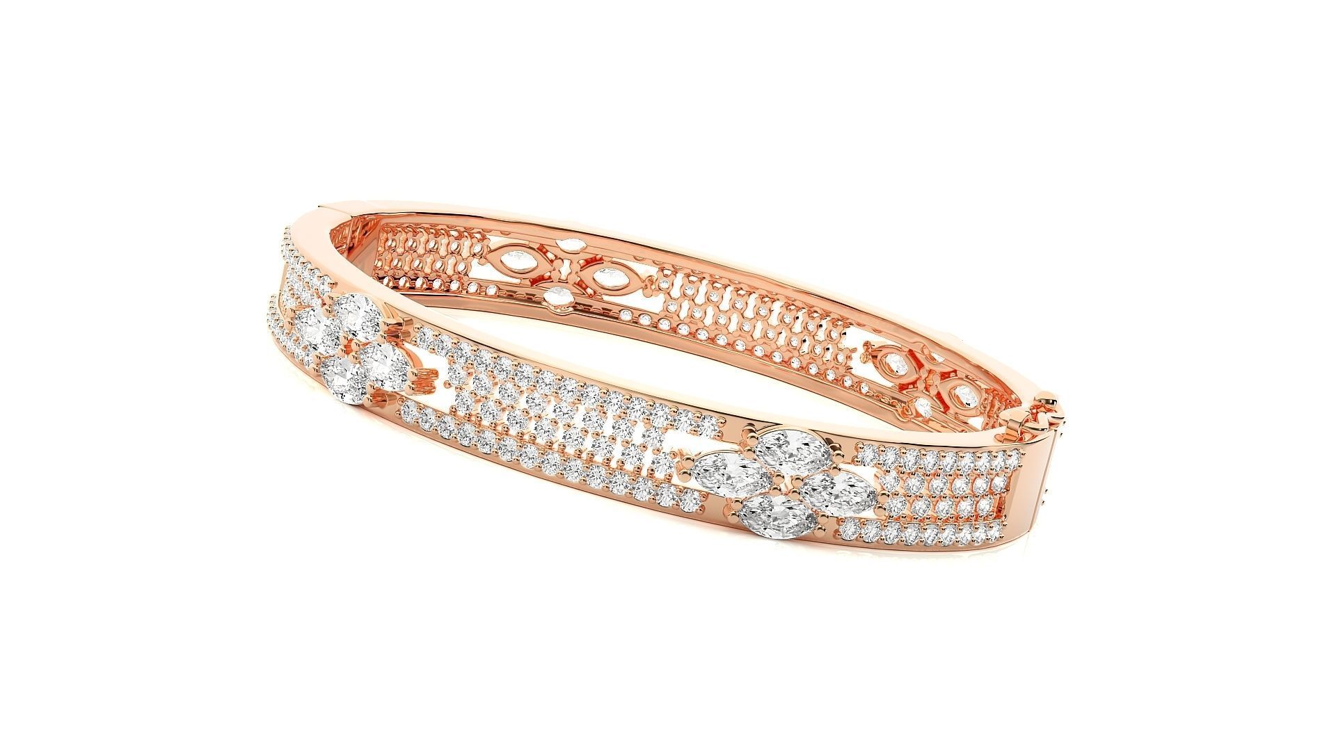 Diamond Bracelet 3D print model 3D print model_2