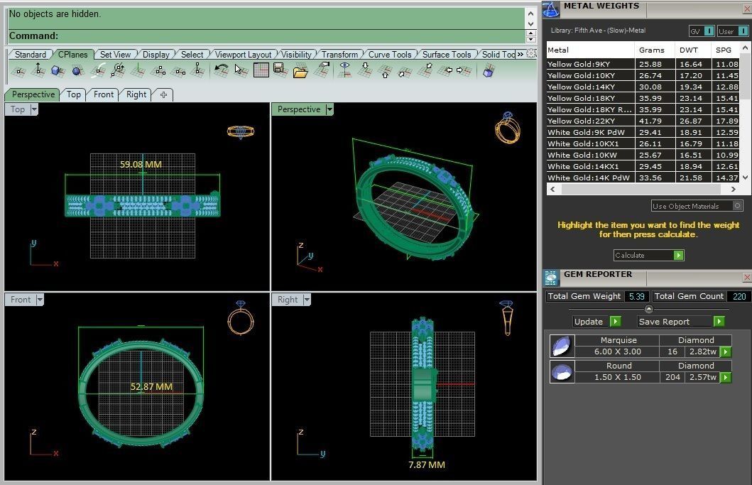 Diamond Bracelet 3D print model 3D print model_6