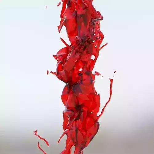 Animated Blood Splash SlowMo 1 3D model