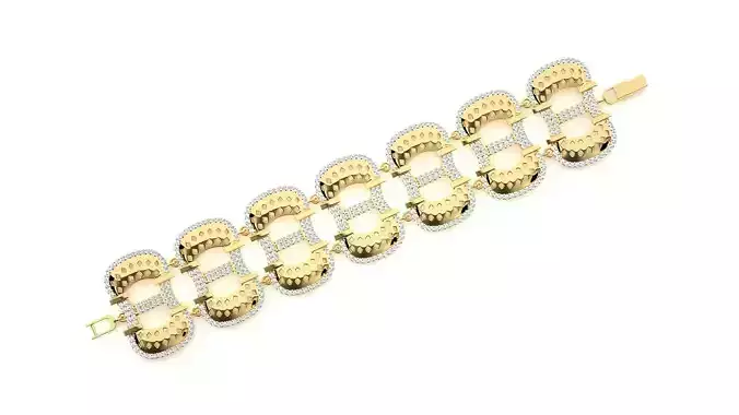 Diamond Bracelet 3D print model 