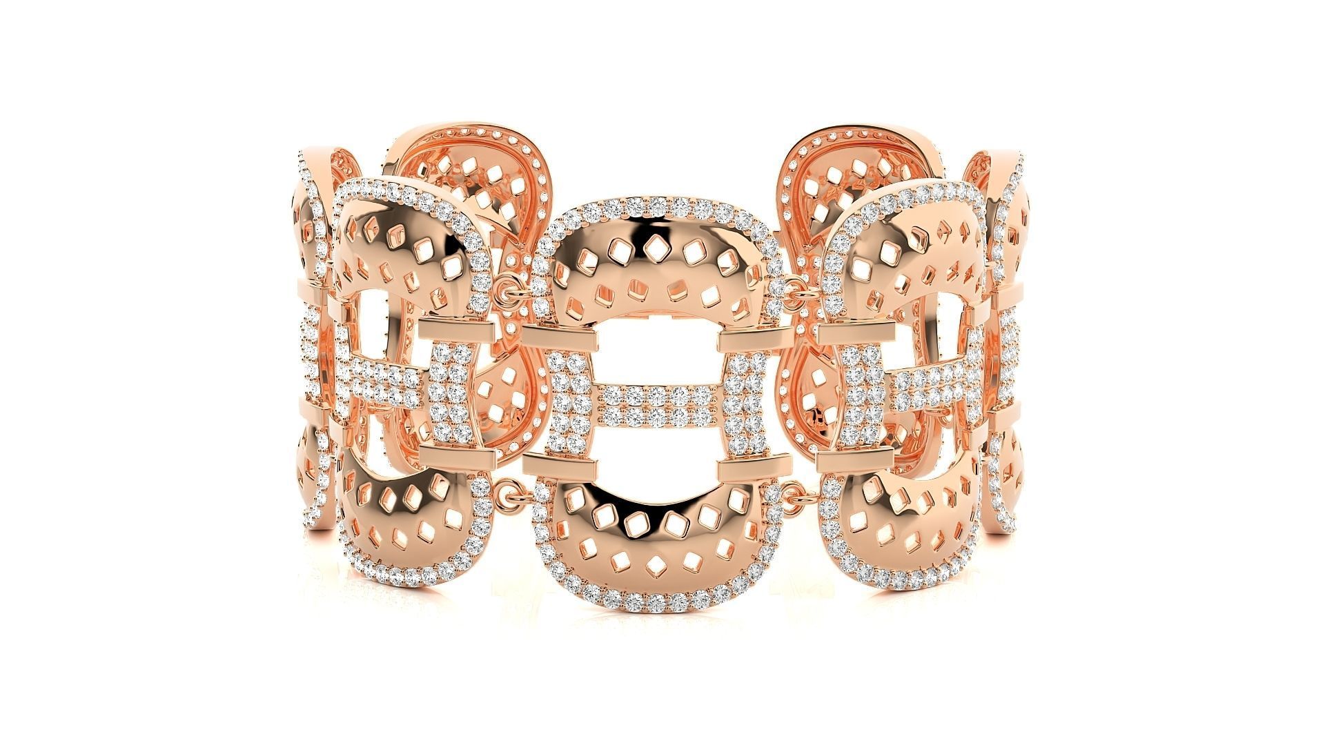 Diamond Bracelet 3D print model  3D print model_3