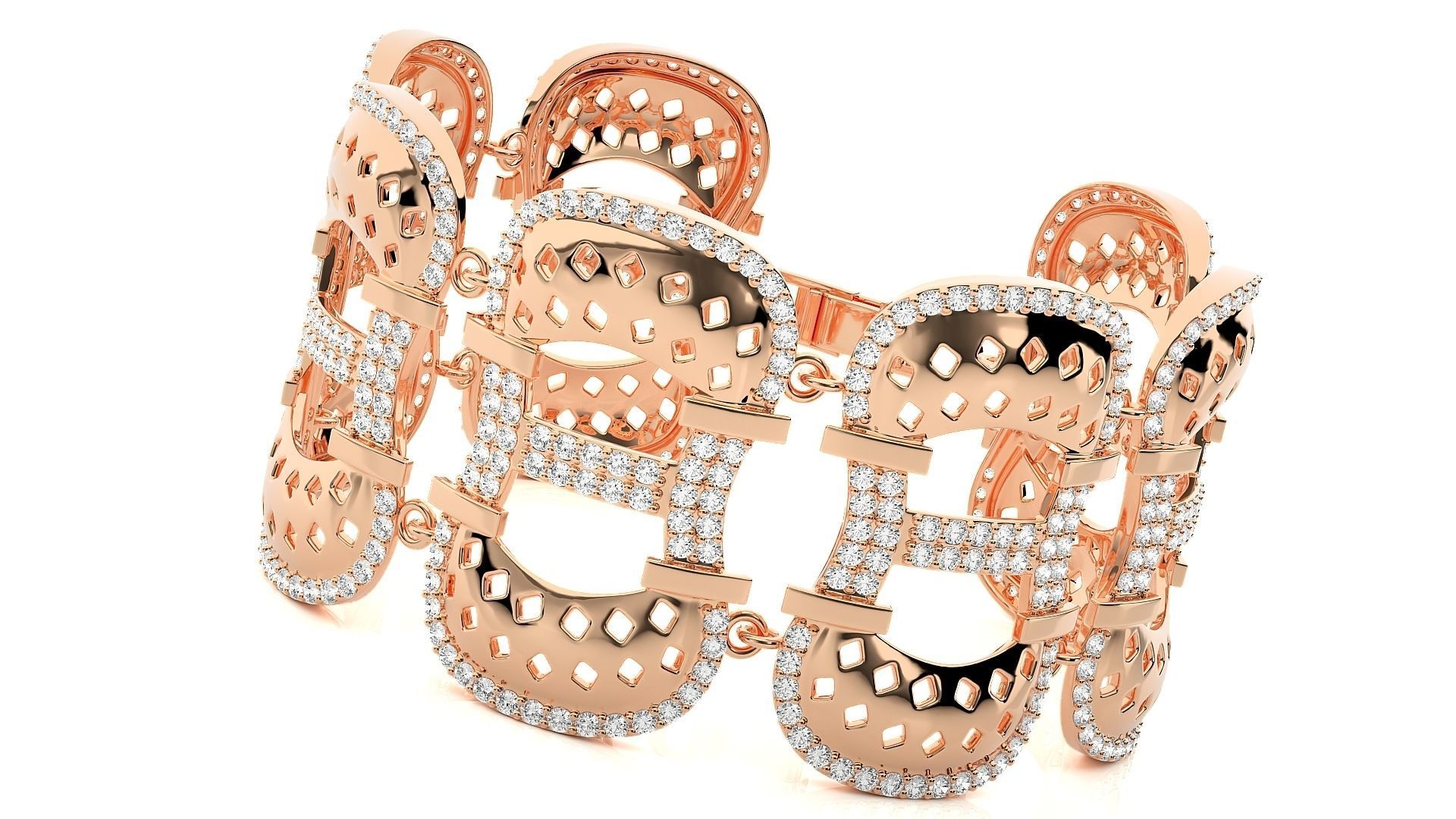 Diamond Bracelet 3D print model  3D print model_2