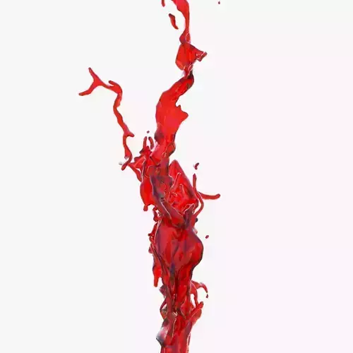 Animated Blood Splash SlowMo 0 3D model