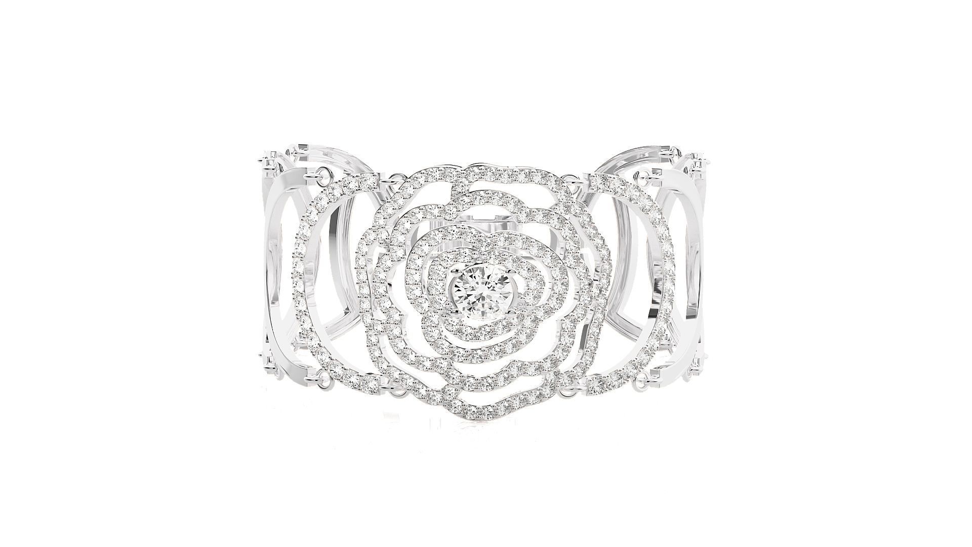 Diamond Bracelet 3D print model  3D print model_6