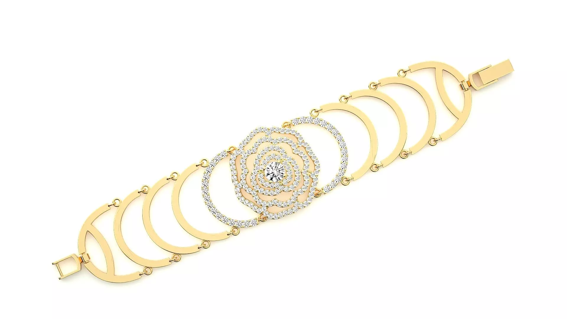 Diamond Bracelet 3D print model  3D print model_0