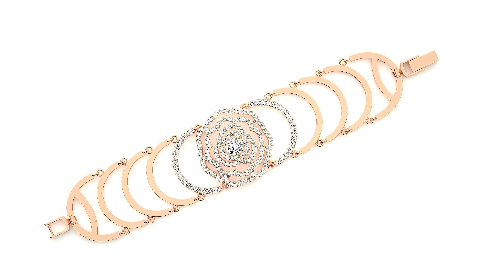 Diamond Bracelet 3D print model  3D print model_1