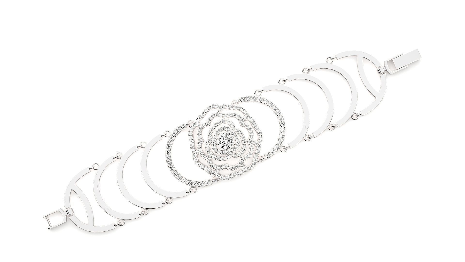 Diamond Bracelet 3D print model  3D print model_4