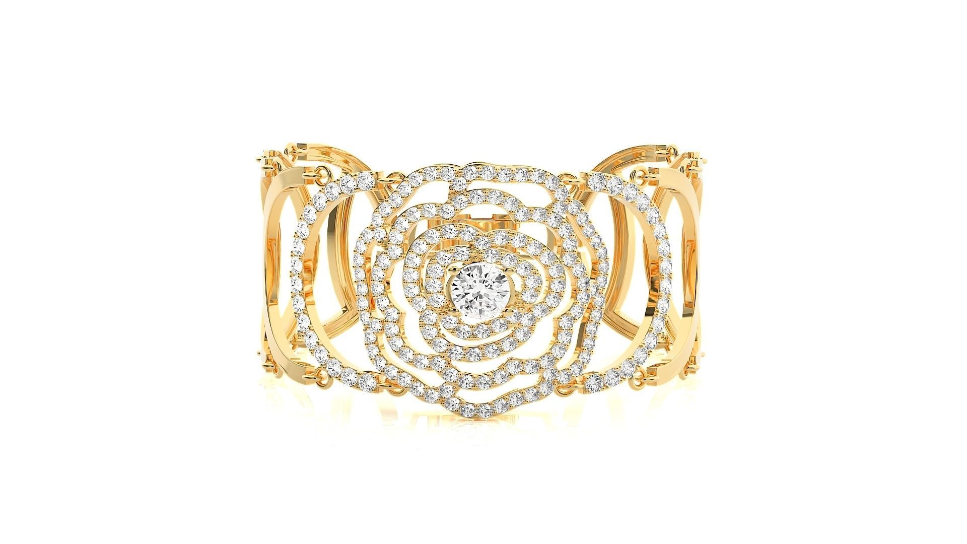 Diamond Bracelet 3D print model  3D print model_8