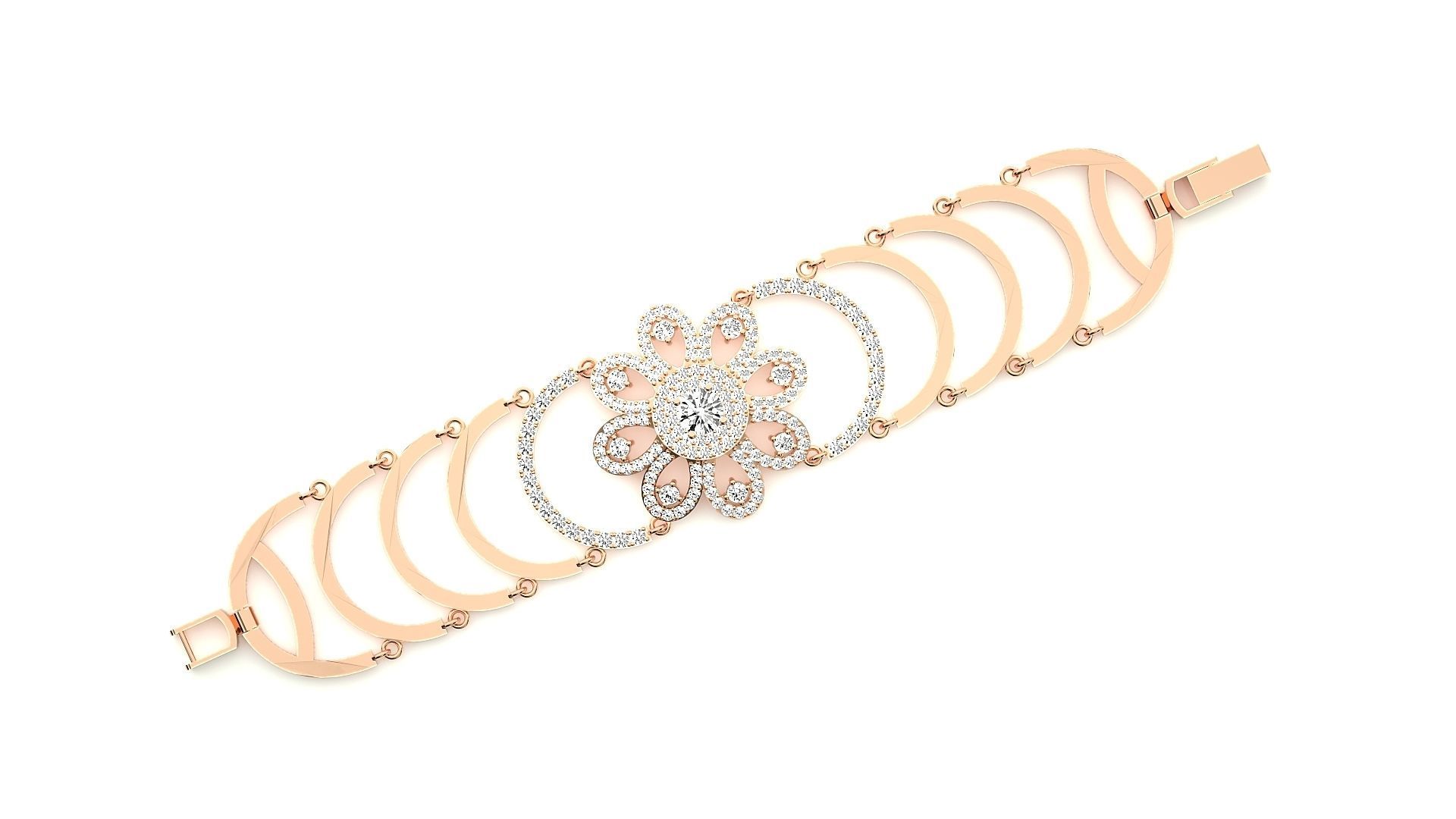 Diamond Bracelet 3D print model  3D print model_1