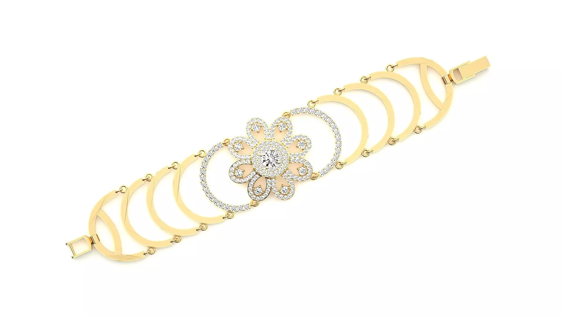 Diamond Bracelet 3D print model  3D print model_0