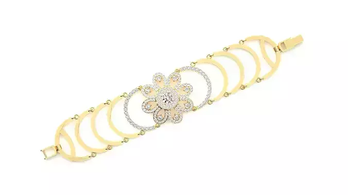 Diamond Bracelet 3D print model 