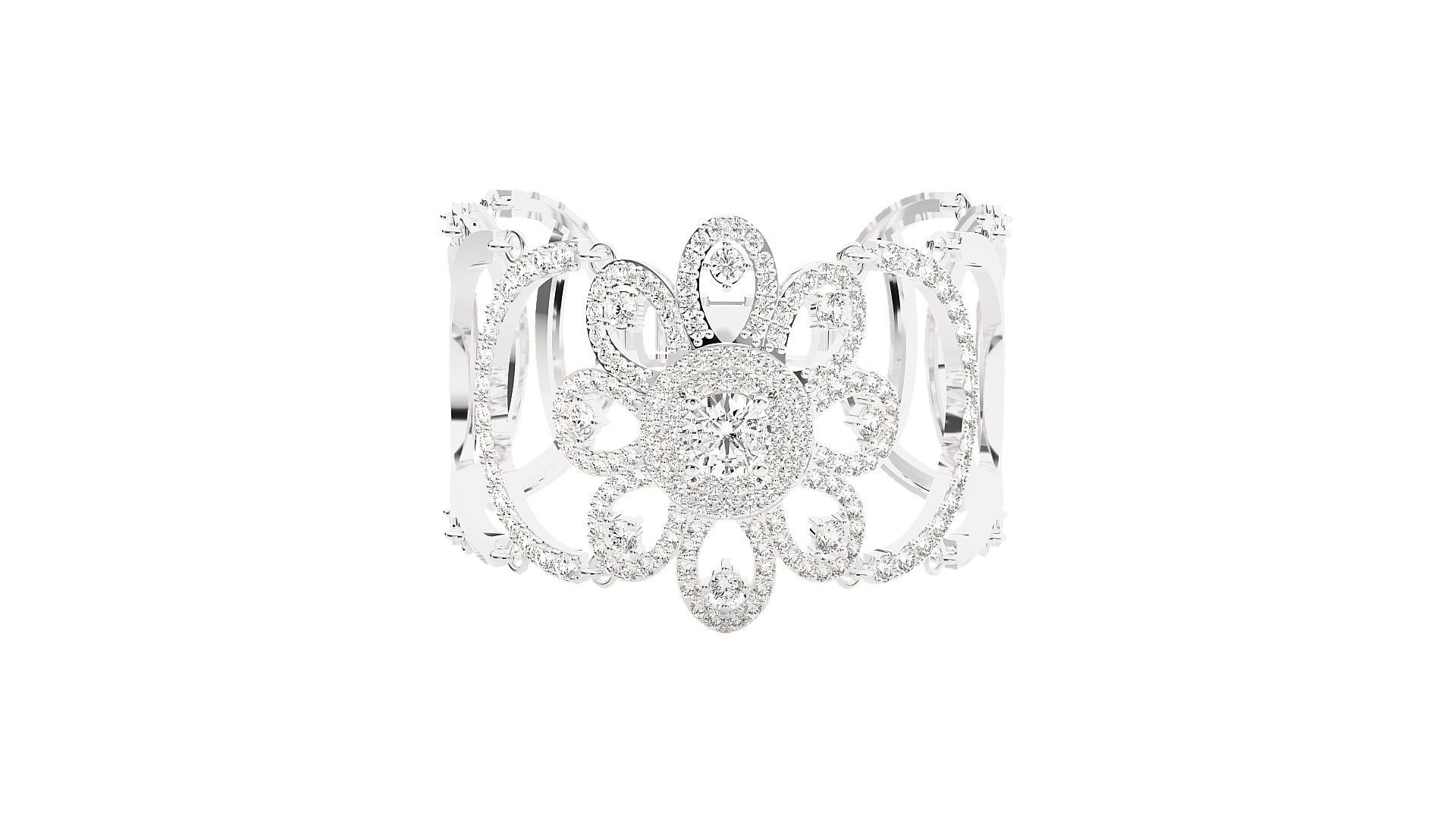 Diamond Bracelet 3D print model  3D print model_7