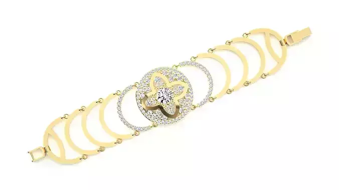 Diamond Bracelet 3D print model 