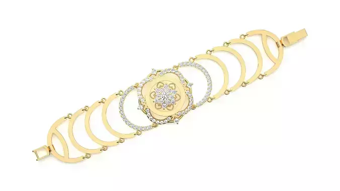 Diamond Bracelet 3D print model 