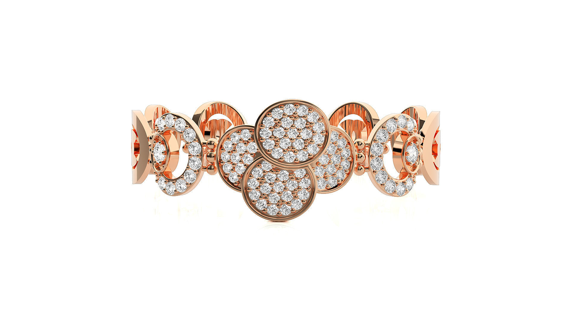 Diamond Bracelet 3D print model 3D print model_3