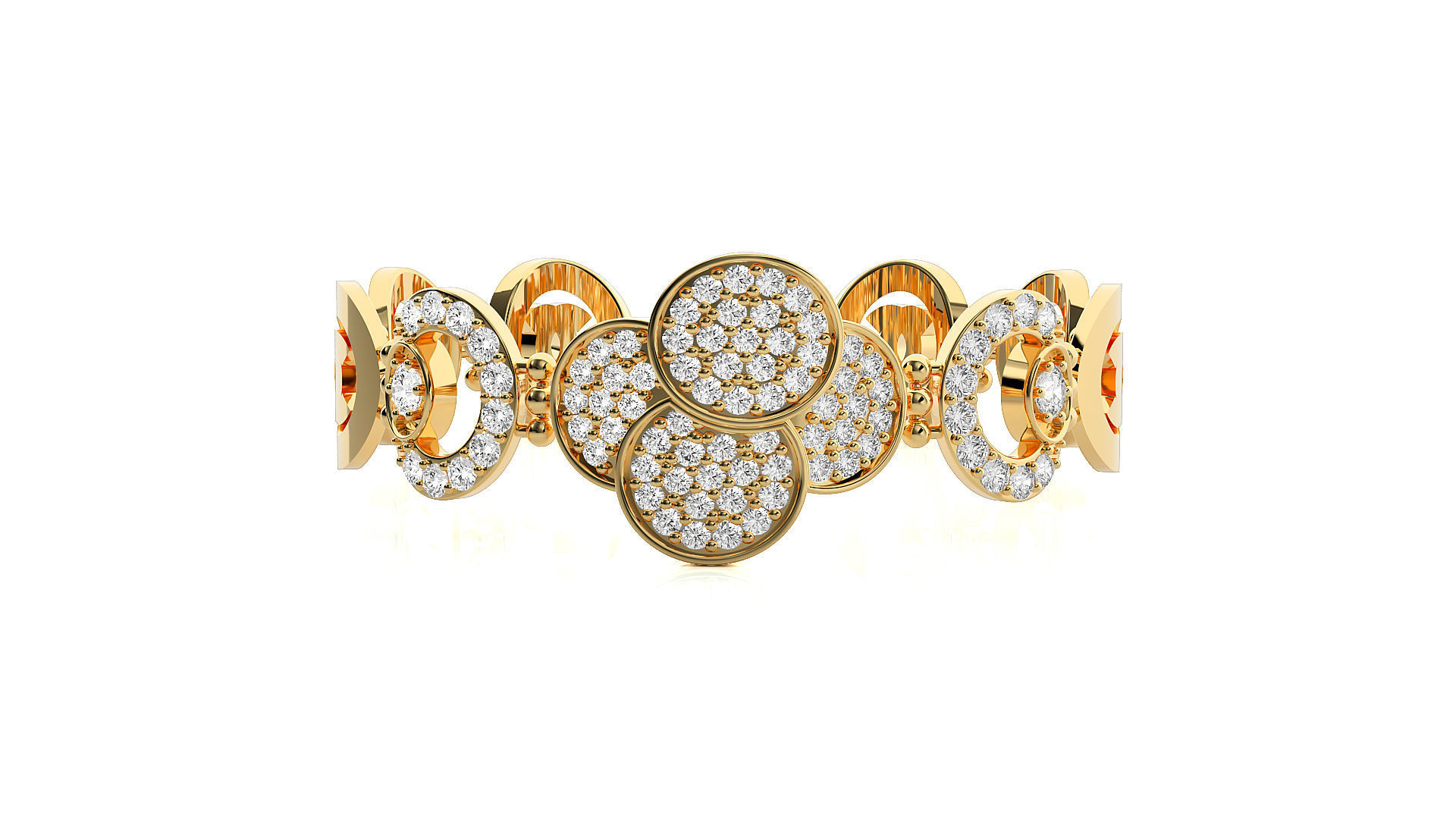 Diamond Bracelet 3D print model 3D print model_8