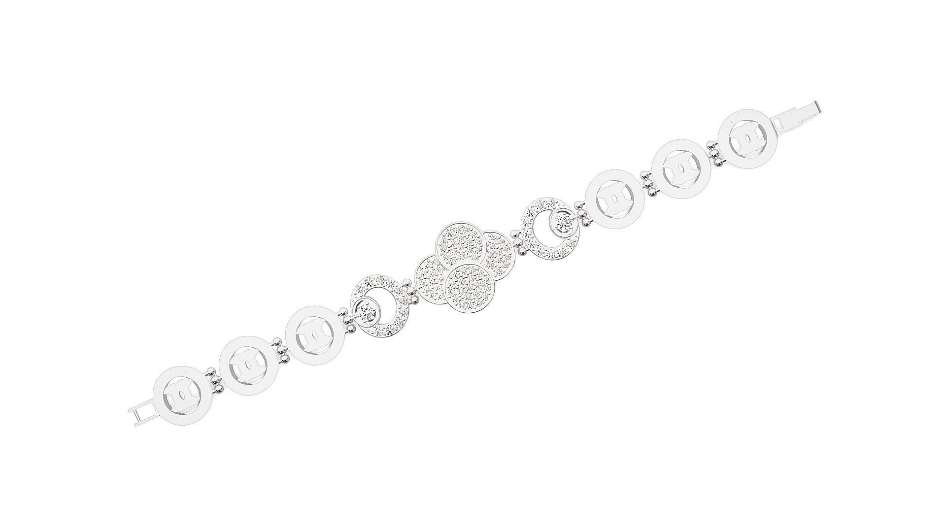 Diamond Bracelet 3D print model 3D print model_4