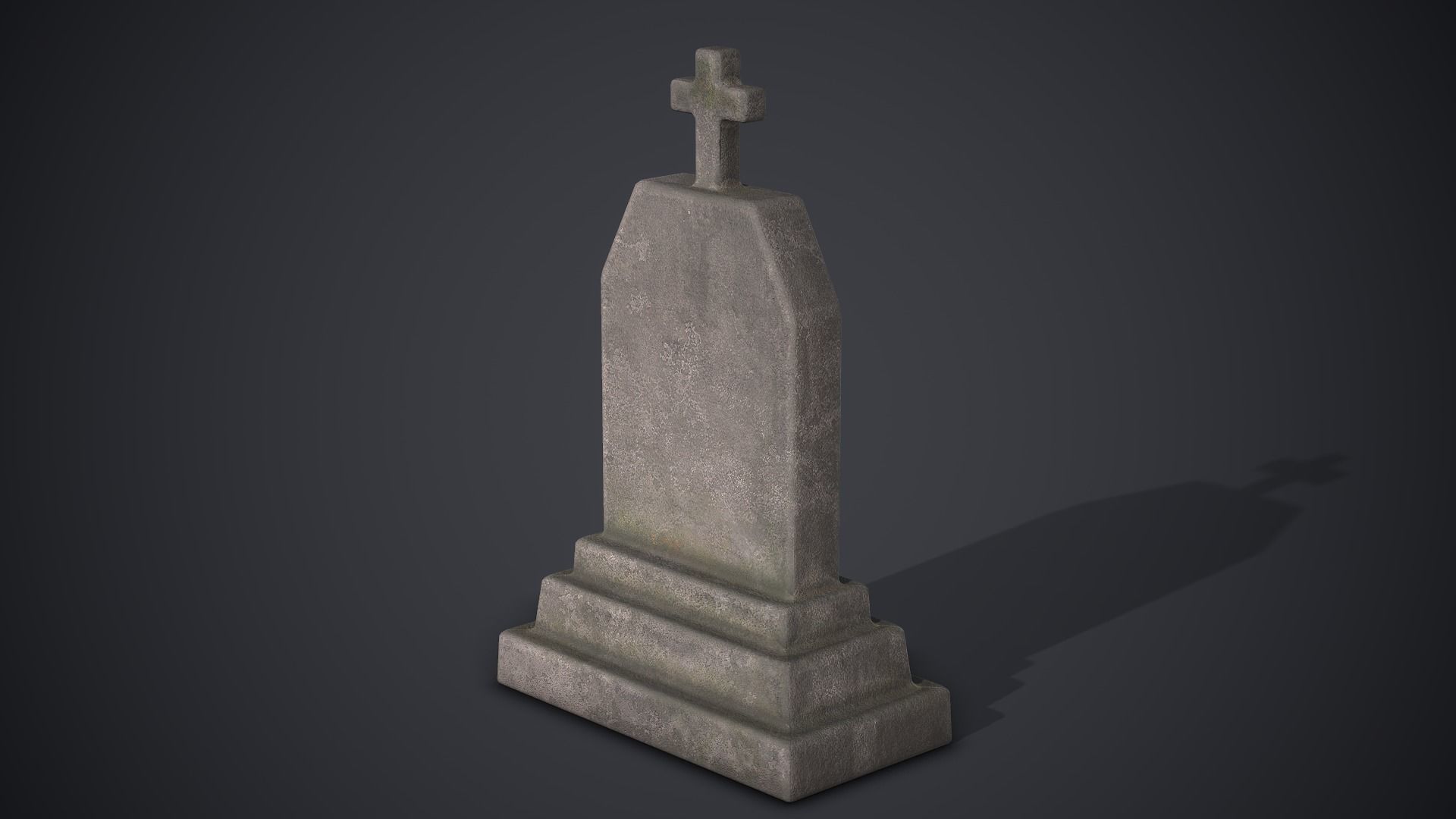 Gravestones Old Tombstones Low-poly 3D model_3