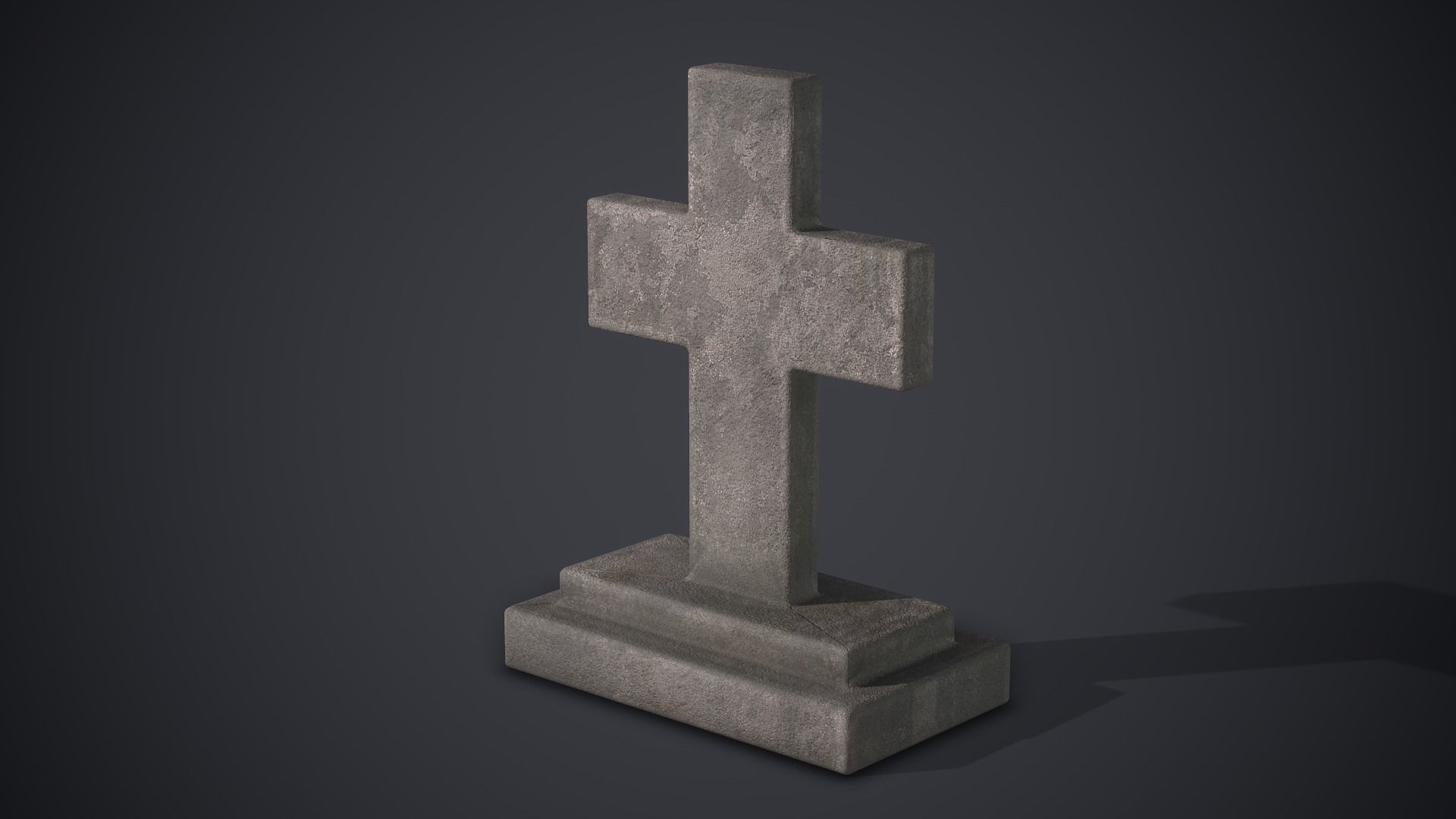 Gravestones Old Tombstones Low-poly 3D model_6