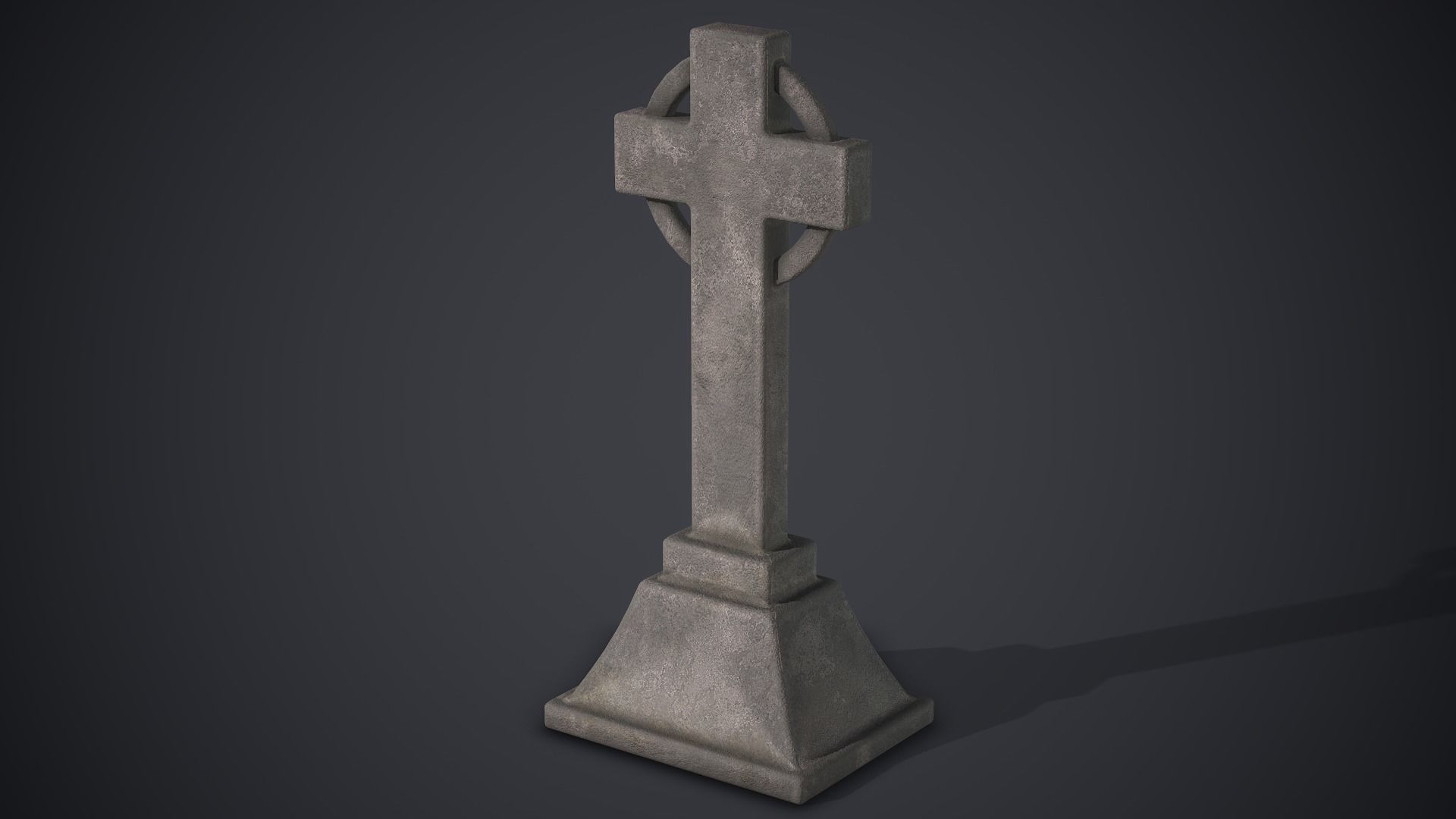 Gravestones Old Tombstones Low-poly 3D model_5