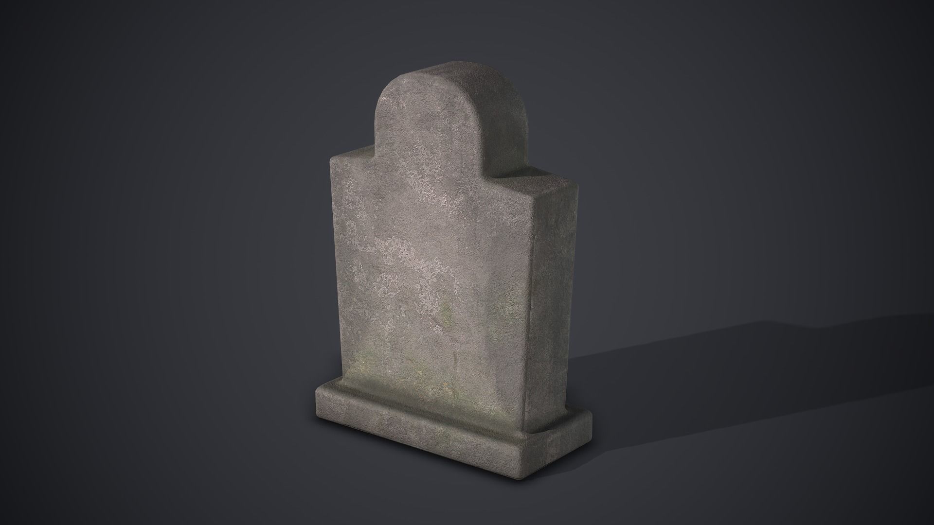 Gravestones Old Tombstones Low-poly 3D model_4