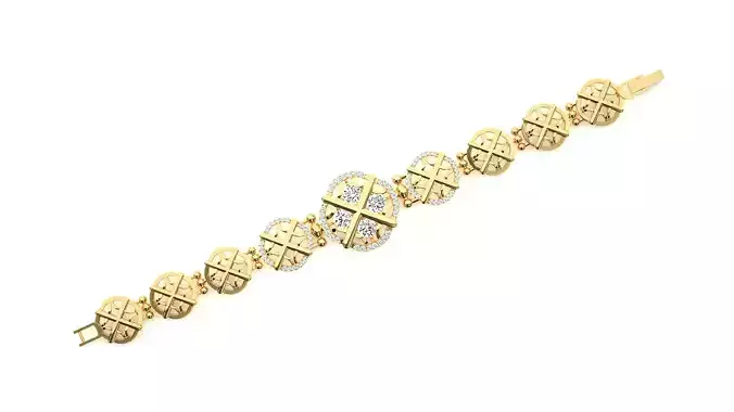 Diamond Bracelet 3D print model 