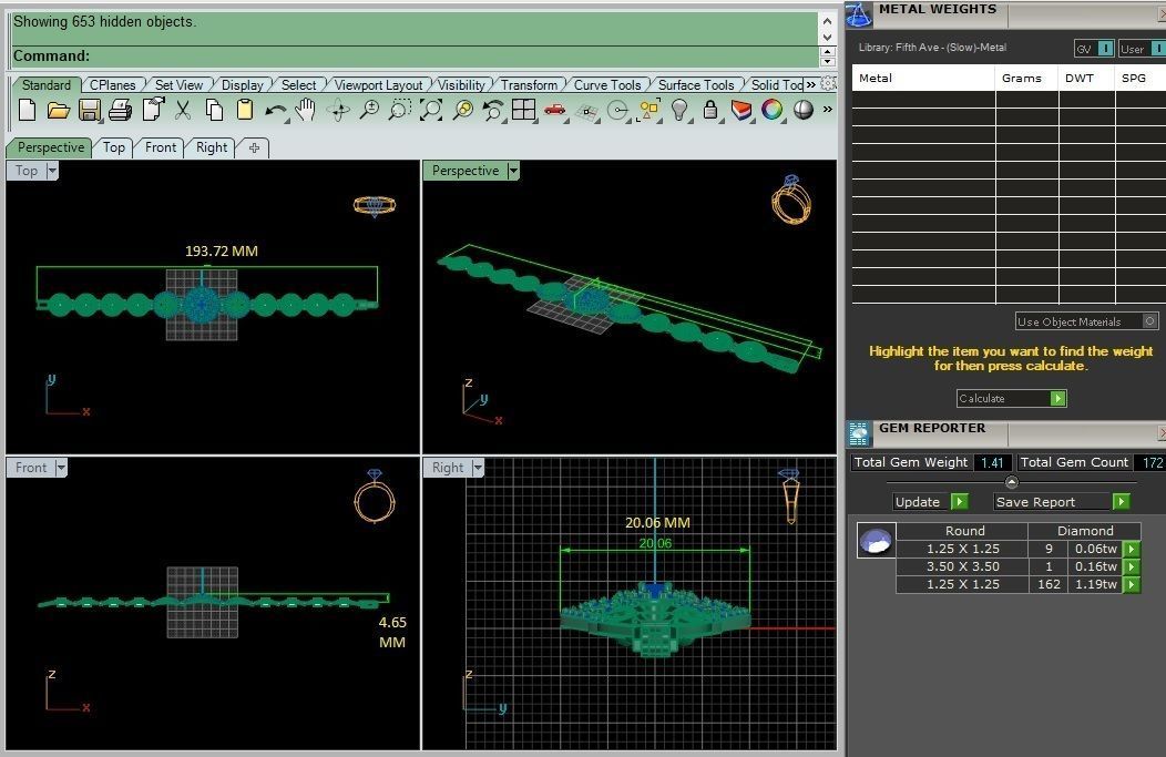 Diamond Bracelet 3D print model  3D print model_9