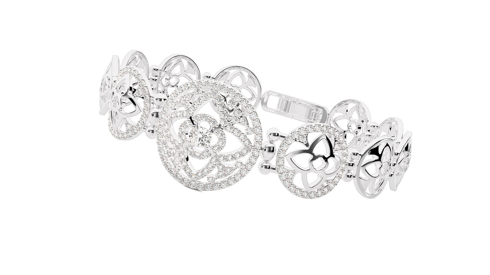 Diamond Bracelet 3D print model  3D print model_5