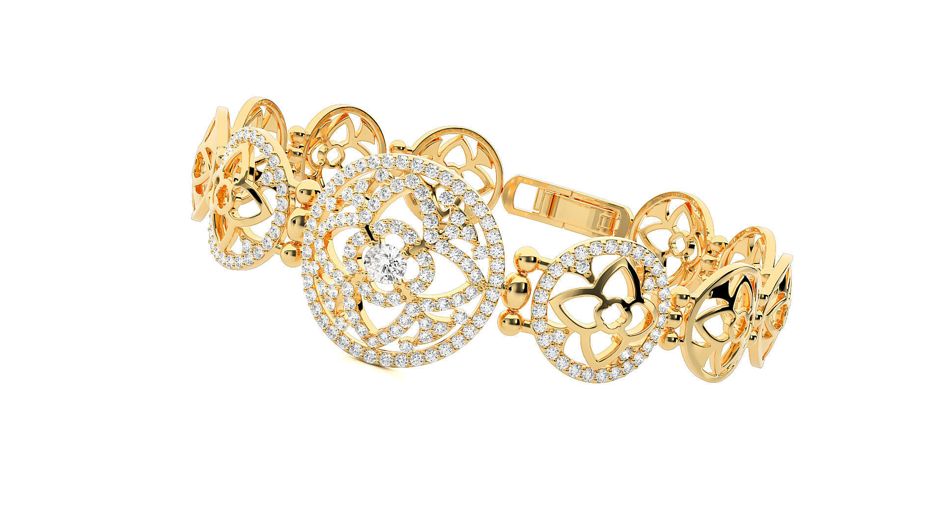 Diamond Bracelet 3D print model  3D print model_7