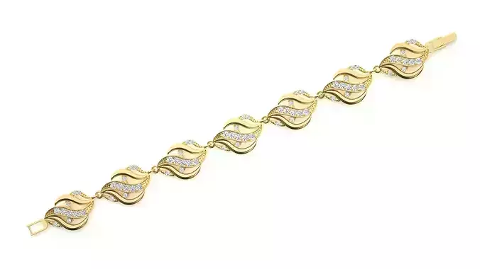 Diamond Bracelet 3D print model 