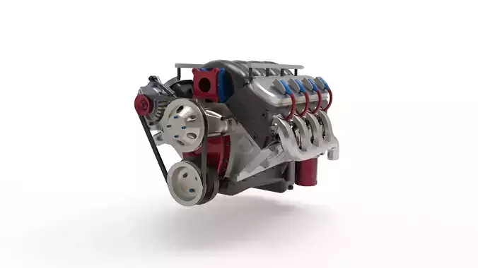 diesel engine sports car Low-poly 3D model