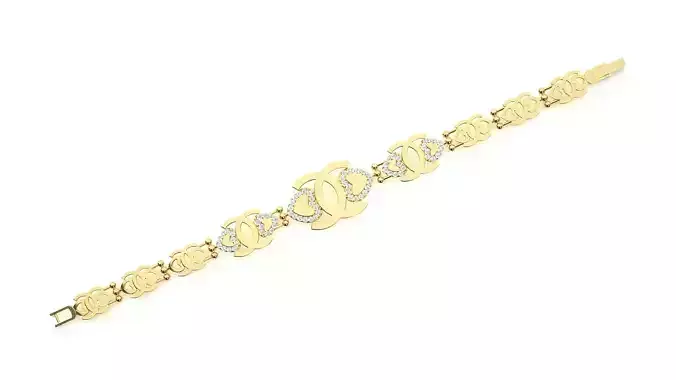 Diamond Bracelet 3D print model 