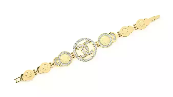 Diamond Bracelet 3D print model  