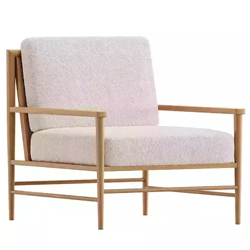 Boucle Cane Armchair