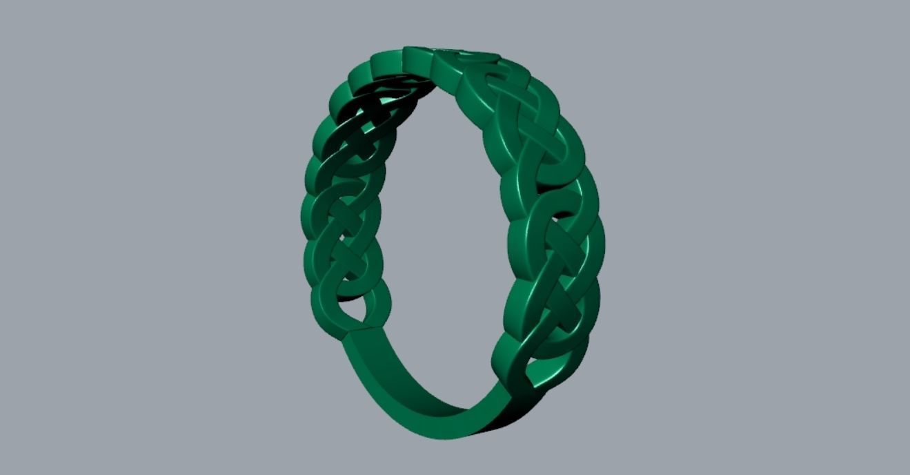 Celtic Knot Ring R 218 3D print model_5