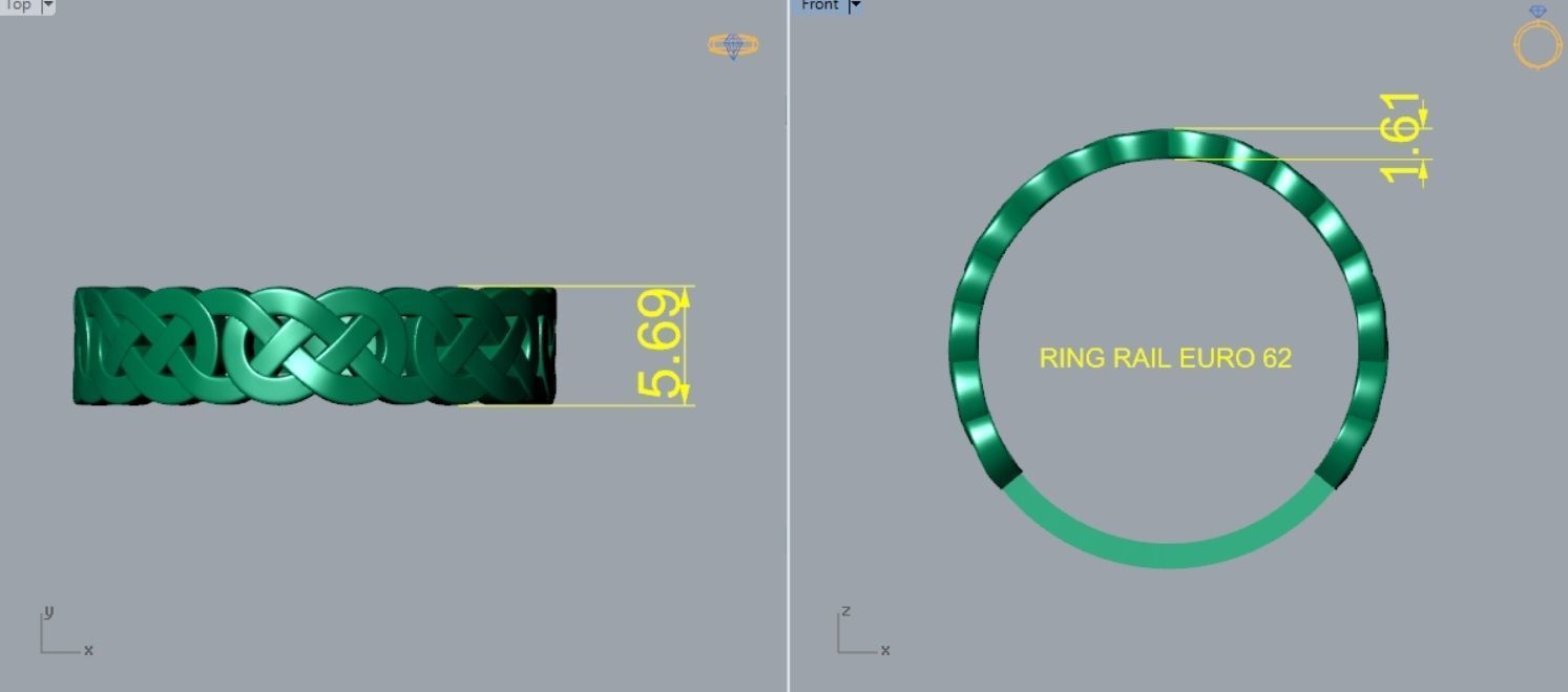 Celtic Knot Ring R 218 3D print model_3