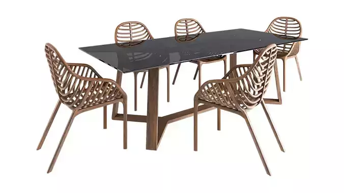 Trastevere dining table and Pam dining chair