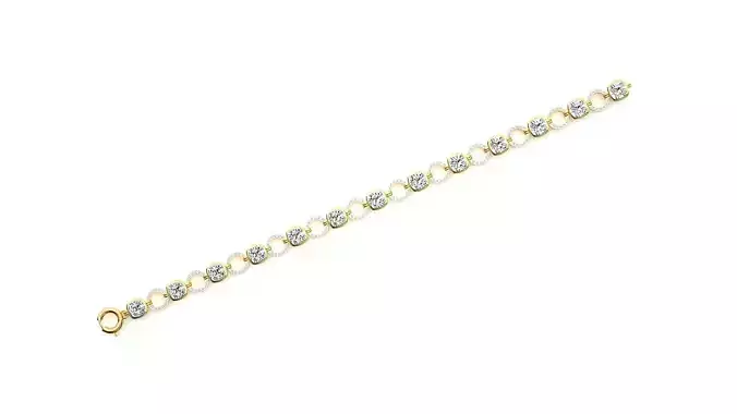 Diamond Bracelet 3D print model  