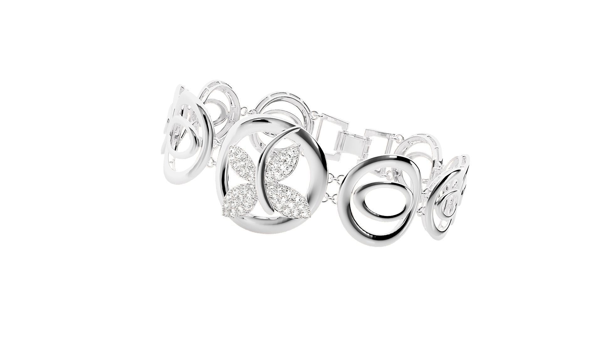 Diamond Bracelet 3D print model  3D print model_6