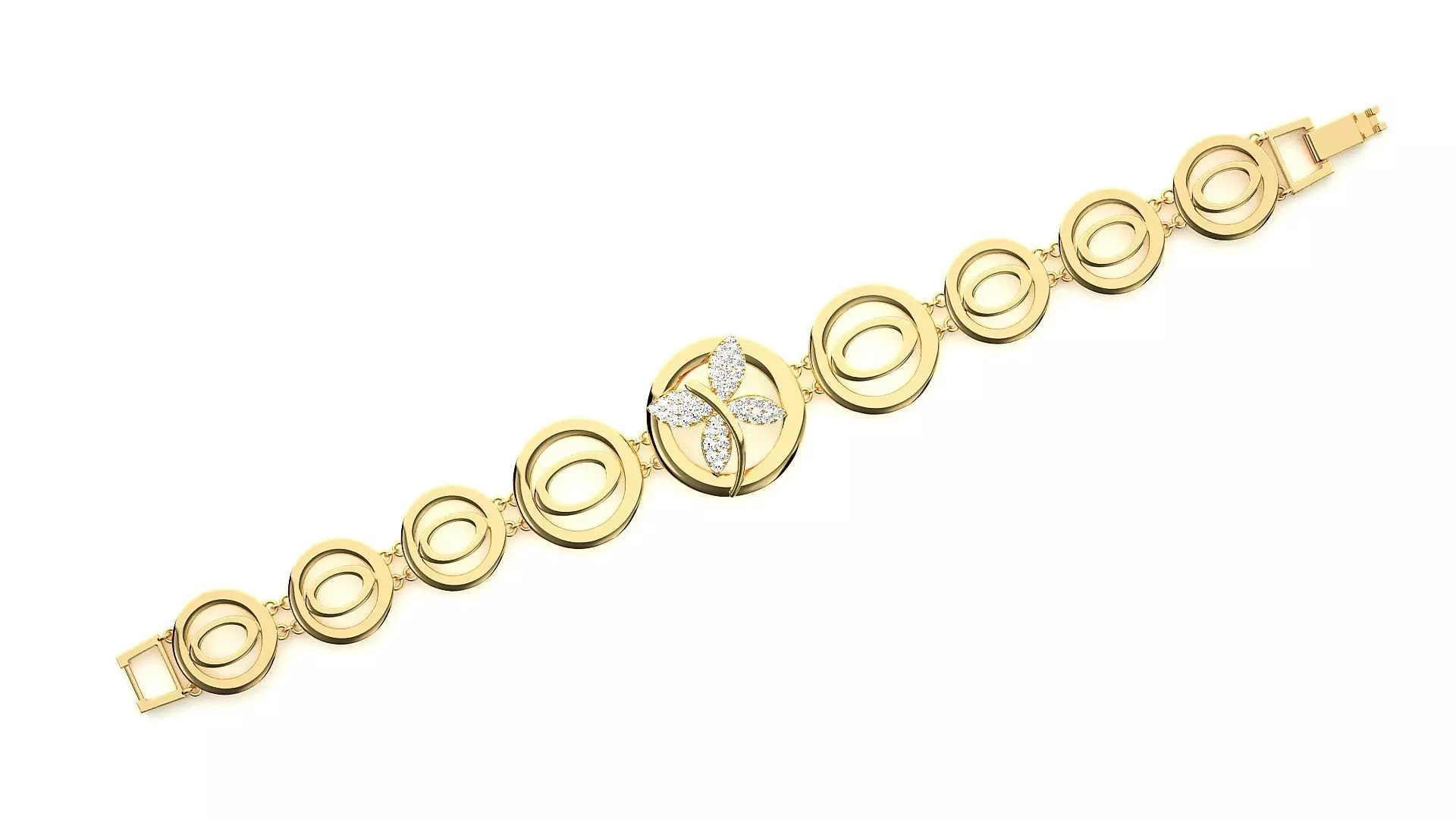 Diamond Bracelet 3D print model  3D print model_0