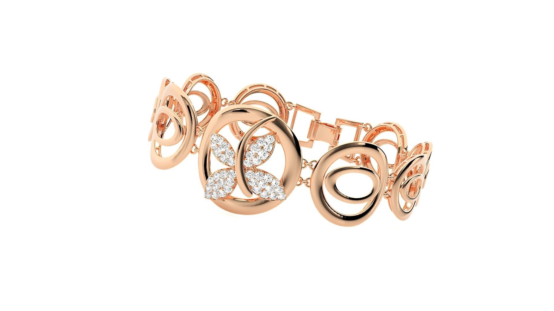 Diamond Bracelet 3D print model  3D print model_2