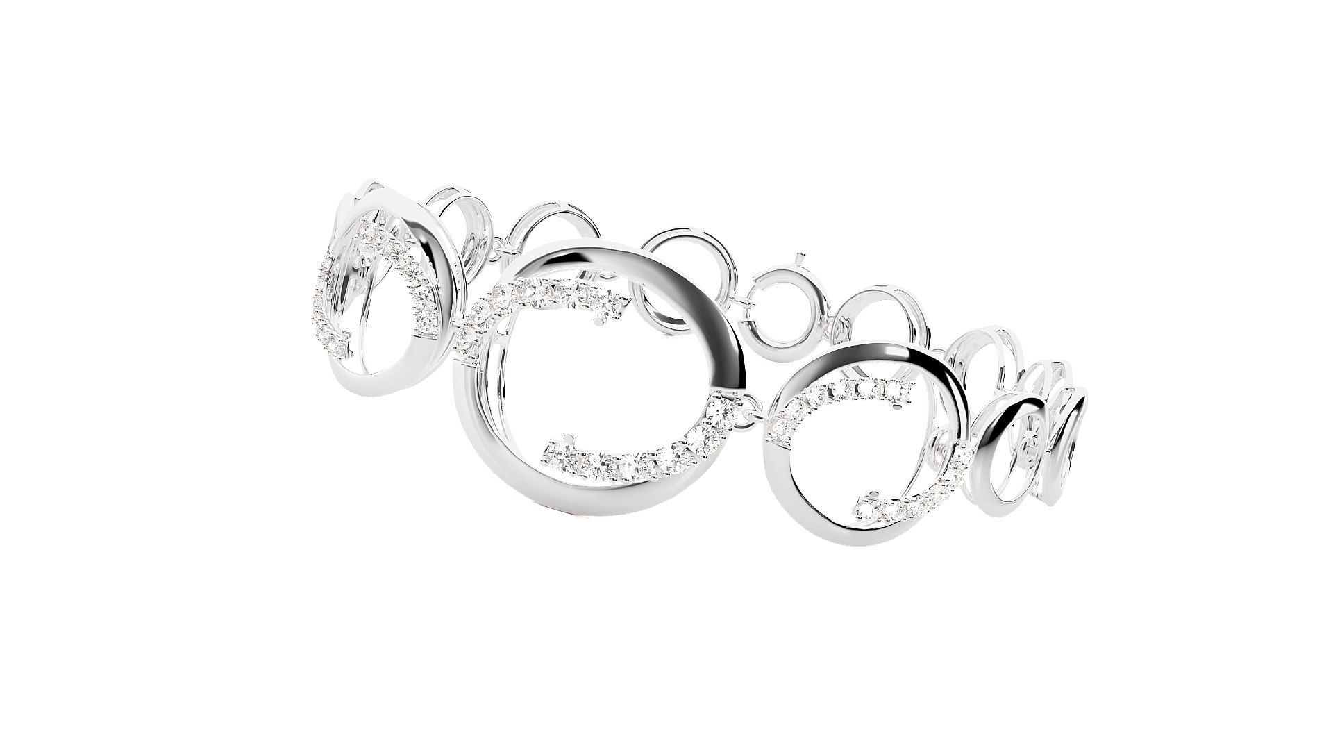 Diamond Bracelet 3D print model   3D print model_6